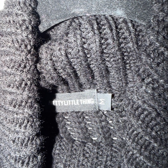 PrettyLittleThing Black Cable Knit Turtleneck Sweater - Picture 2 of 3